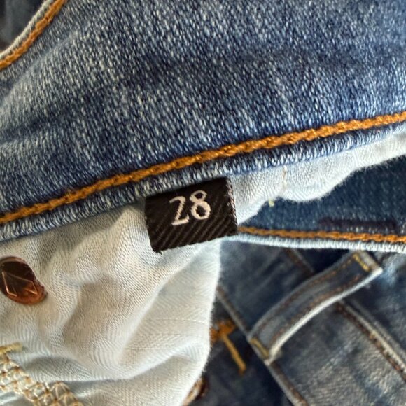 7 For All Mankind Jeans Women's Size 28 Blue Josefina Boyfriend Cut Button Fly - Picture 6 of 13
